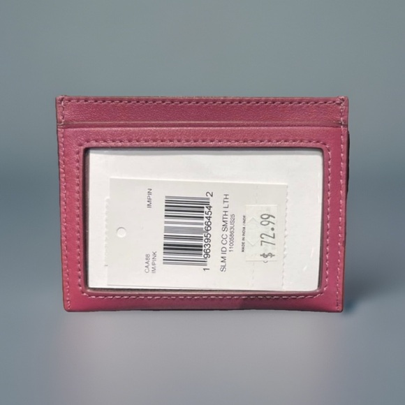 NWT COACH Slim ID CardCase Card Wallet Soft Refined Calf Leather AUTHENTIC CAA88 - Picture 2 of 5